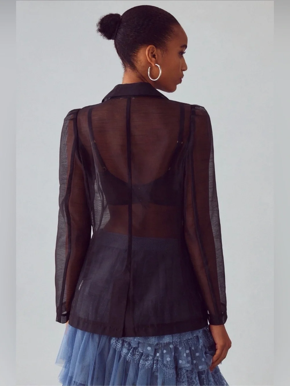 Anthropologie Dolan black sheer blazer - Picture 2 of 5